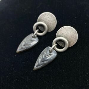 Vintage Marjorie‎ Baer Silver tone dangle earrings MB SF